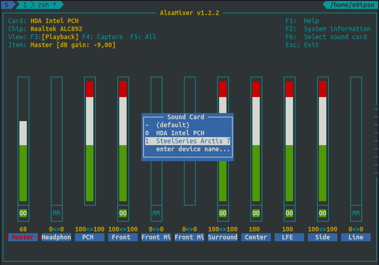 Alsamixer 1